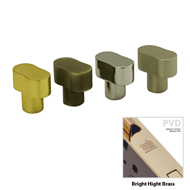 Cylinder Knob 27mm - Bright Hight Brass