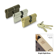 Cylinder Lock - LxL - 62mm - Bright Hig