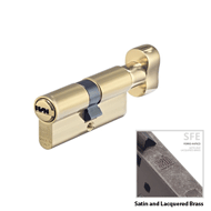 Cylinder Lock - LxK - 100mm - Satin and