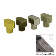 Oval Knob for Cylinder - 32mm - Satin a