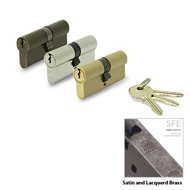 Cylinder Lock - LxL - 80mm - Satin & La
