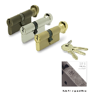 Cylinder Lock - LxK - 80mm - Satin & La