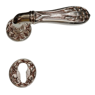 Lucca Door Lever Handle on rose - Polis