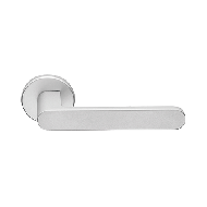 Lola Zincral Door Handle on Rose - Matt