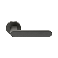Lola Zincral Door Handle on Rose - Moka
