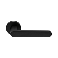Lola Zincral Door Handle on Rose - Blac