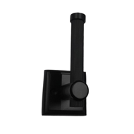 Brass Hook Rail - 1 Peg - Black Finish