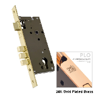 Mortise Lock Body - 85x60mm - 24K Gold 