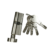 Cylinder Lock - 80mm - LxK - Satin Nick