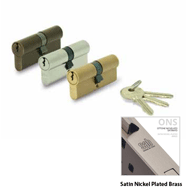 Cylinder Lock - LxL - 70mm - Satin Nick