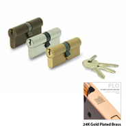 Cylinder Lock - LxL - 100mm - 24K Gold 