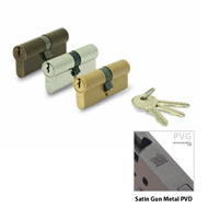 Cylinder Lock - LxL - 100mm - Satin Gun