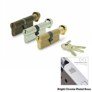 Cylinder Lock - LxK - 60mm - Bright Chr