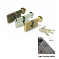 Cylinder Lock - LxK - 60mm - Satin Gun 
