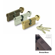 Cylinder Lock - LxK - 70mm - Bronze Bra