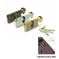 Cylinder Lock - LxK - 70mm - Light Bron