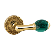 Malachite Stone Door lever handle set w