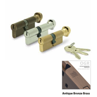 Cylinder Lock - 100mm - LxK - Antique B