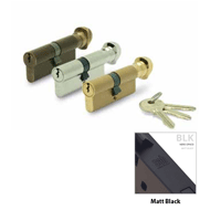 Cylinder Lock - 100mm - LxK - Matt Blac