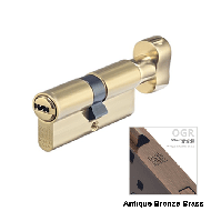 Cylinder Lock - 70mm - LxK - Antique Br