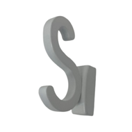 Decorative Hook - Matt White Finish