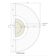 Half Round Door Pull Handle - 534mm - C