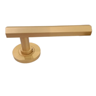 Hexa Brass Door Handle - Stainless Stee
