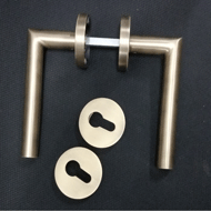 Door Lever Handle on Rose In Antique Br