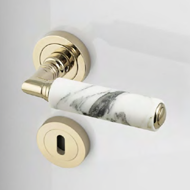 KIKKA Marble Lever Door handle - White 