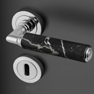 KIKKA Marble Lever Door Handle - Black 