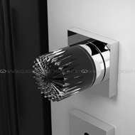 RAY Home Crystal Door Knob Clear-Black/