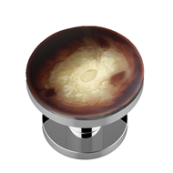 PERLA XL Pull & Push Knob Brown Mother 
