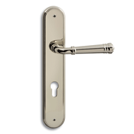 BORBONE Lever Handle on Plate - Polishe