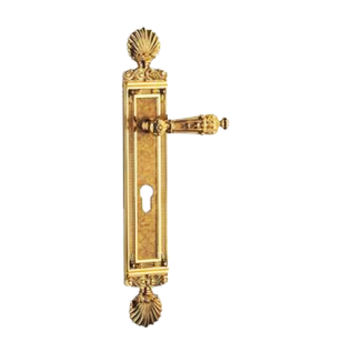Door Lever Handle on plate - Polished B
