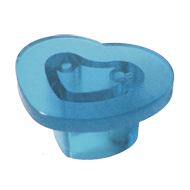 Kids Heart Shape Cabinet Knob in Blue C