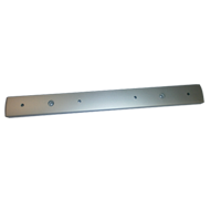 Hook Rail Base Plates - White Aluminium