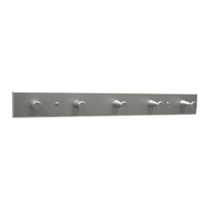 Hook Rail Base Plates - White Aluminium