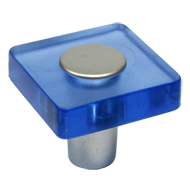 Cabinet Knob in Blue Transparent Colour