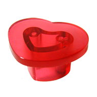 Kids Heart Shape Cabinet Knob in Red Co