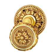 Le Havre Door Knob with Rose - Bronze F