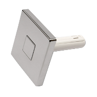 Push Square Hook - Bright Chrome Finish