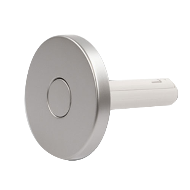 Push Round Hook - Aluminum Coloured Fin