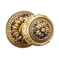 Lione Door Knob with Rose -  Bronze Fin