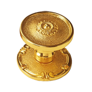 Nantes Door Knob on Rose - Polished Sil