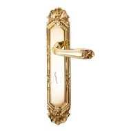 Rochefort Lever Handle on Plate in Old 