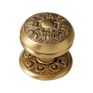 RENNES Door Knob on Rose - Bronze Finis