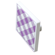 Purple and White Chequered Cabinet Knob