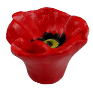 Kids Poppy Cabinet Knob in Flower Shape