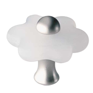 Cabinet Knob - 40mm -  Matt Natural wit