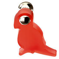 Kids Cabinet Knob Red Parrot 